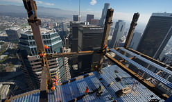 Wilshire Grand Tower, the West Coast's tallest building, structurally tops out in LA