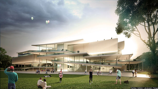 SANAA's winning proposal for the new National Gallery + Ludwig Museum in Budapest.