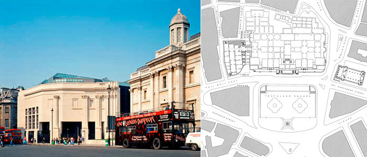 Figure 7 - Sainsbury Wing Extension and Trafalgar Square site plan