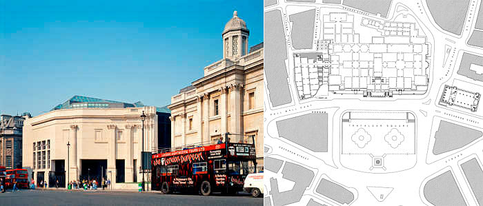 Figure 7 - Sainsbury Wing Extension and Trafalgar Square site plan