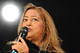Zaha Hadid speaking at the DLD13 conference 'patterns that connect' in Munich (Photo: picture alliance/Jan Haas)