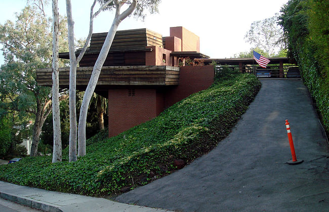 Frank Lloyd Wright's Sturges House (1939) in Los Angeles, California via Bobak Ha'Eri