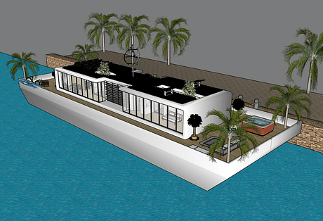 The white houseboat of Bauhaus