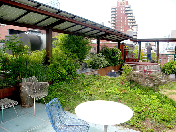 Solar Trellis, Walkable Skylight, and Hillock, Summer 2013