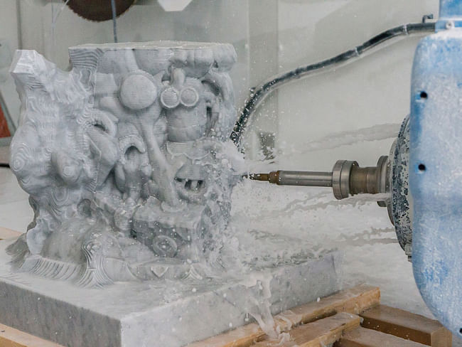 Robotic stonecarving research at Yale University, where Mark Foster Gage is assistant dean of the School of Architecture. 