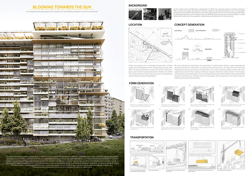 2nd Prize Winner 'Blooming Towards The Sun' by Zigeng Wang, China. Image courtesy Buildner