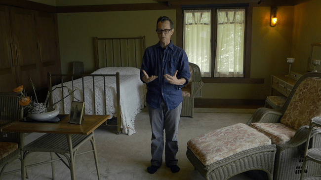 Screen shot from 'Psychic Reading of the Gamble House' by David Fenster, feat. Asher Hartman.