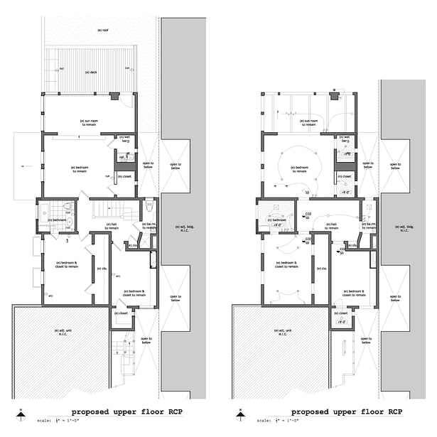 Existing & Proposed Upper Floor RCP