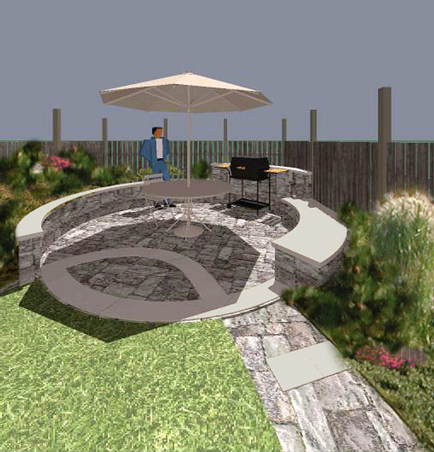 BBQ Pit and Seating Area Design