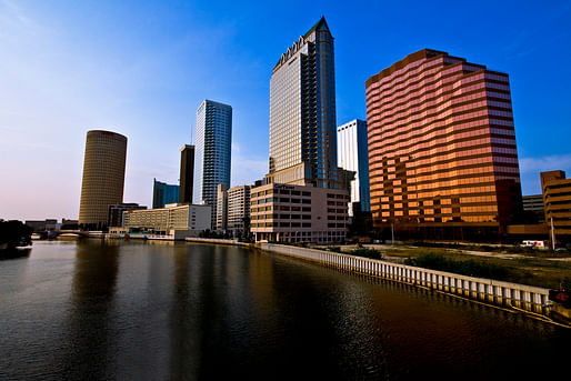 Downtown Tampa. Much of the city is barely a few feet above sea level with not enough attention spent on resilience until recently, says WaPo writer, Darryl Fears. Photo via <a href="https://www.flickr.com/photos/sonnysideup/2509285441/">Flickr</a>.