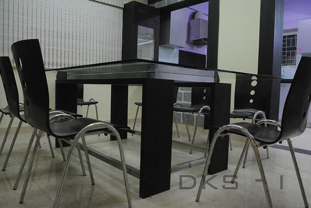 dining table and sleek chairs