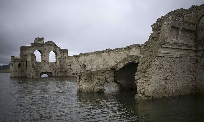 Abandoned because of a plague, this 16th century-era church has resurfaced above a reservoir in the Mexican state of Chiapas. Credit: David von Blohn/AP