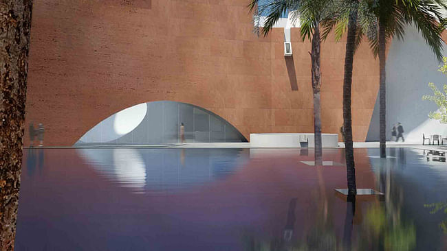 Pool. Image courtesy of Steven Holl Architects.