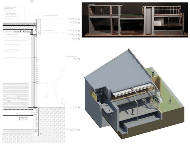 Architecture Pavillion - Detail/Axonometric/Physical Model