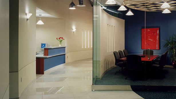 Main entry lobby, reception and conference room.