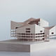 Scale model of Bildungshaus library and education center in Wolfburg, Germany. Image courtesy of Esa Ruskeepää Architects
