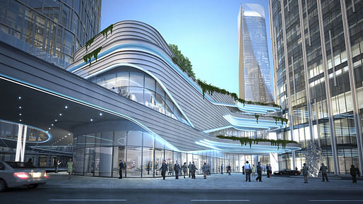 Rendering of Zhongxun Times by 10 Design in Chongqing. Image courtesy of 10 Design