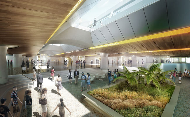 Los Angeles Union Station Master Plan - Passenger Concourse. Rendering © Grimshaw