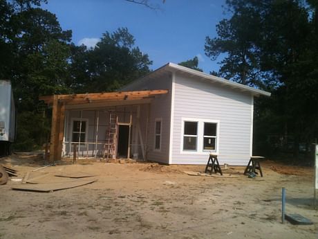 The house is close to complete. 