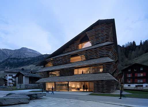 Architectural Design of the Year: Haus Balma in Vals, Switzerland by Kengo Kuma Architects. Image copyright Naaro
