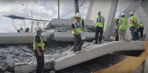 The collapse of the Florida State University bridge on March 15, 2018. Image: National Transportation Safety Board.