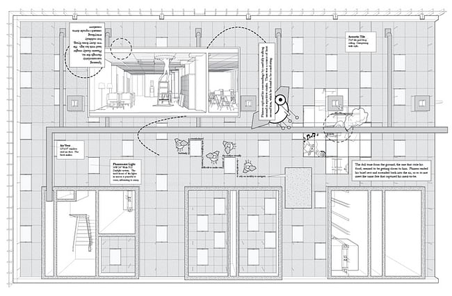 Ceiling Plan in 'Beautifully Banal' by Alexander Culler and Danny Travis. Image via Kickstarter.