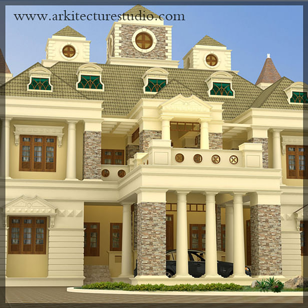 colonial style luxury kerala home design