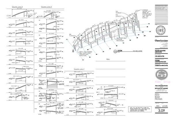 Glulam Elements: construction drawing