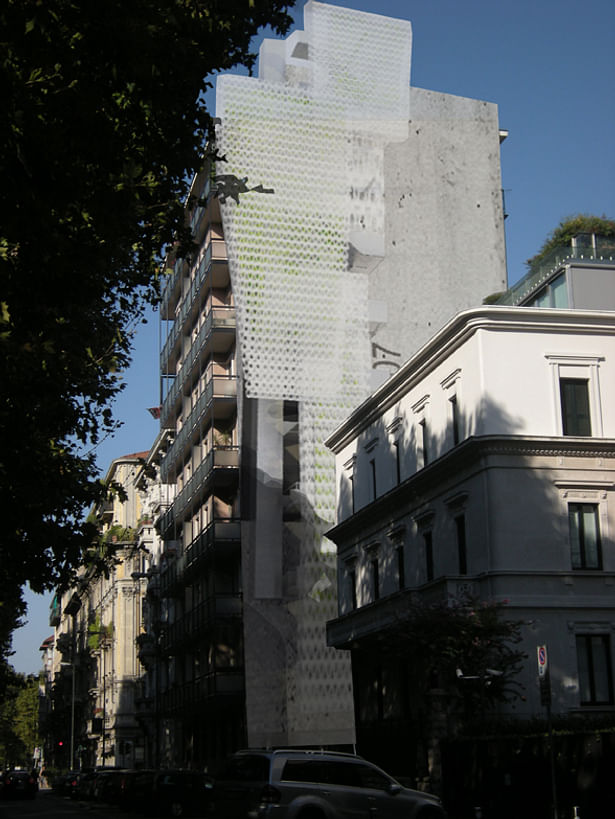 gianluca milesi 90 degrees architecture pta Venezia 02 Parasite green in a grid