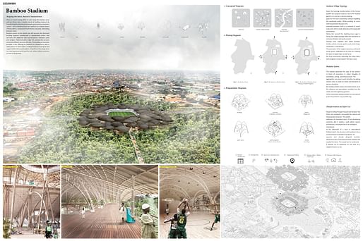 1st Place: Bamboo Stadium. Participants: Iulia Dorobanțu and Lucas Monnereau. School: ENSA Paris Belleville​.