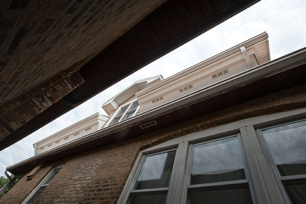 The dormer that lets light into the stairwell and flows through to two floors