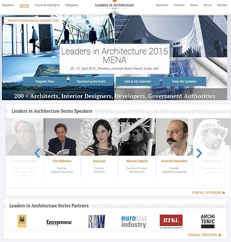 Speaker at Leader in Architecture and Design, Dubai, 2015
