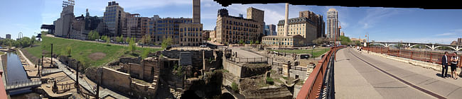 Panorama of the mill ruins (Image courtesy of Minneapolis Parks Foundation)