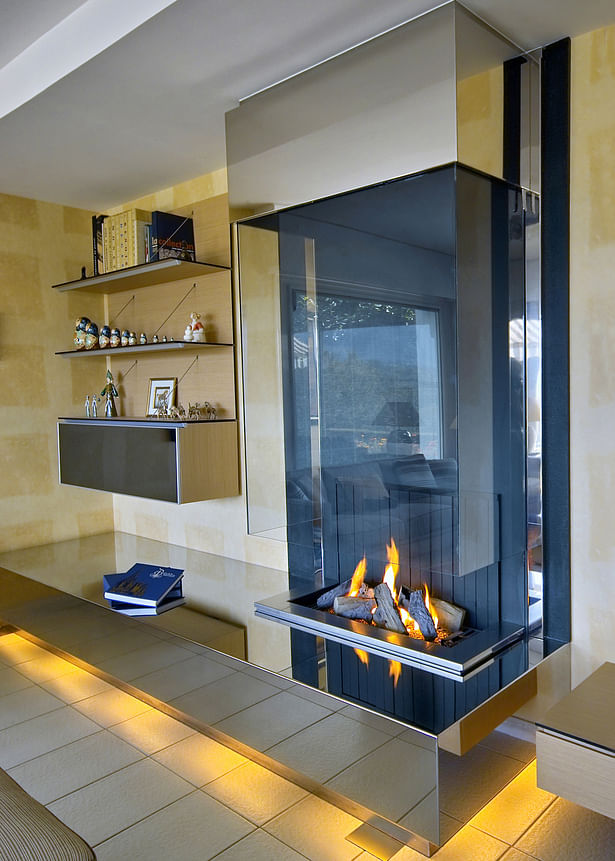 Bloch Design contemporary fireplace stainless steel 7