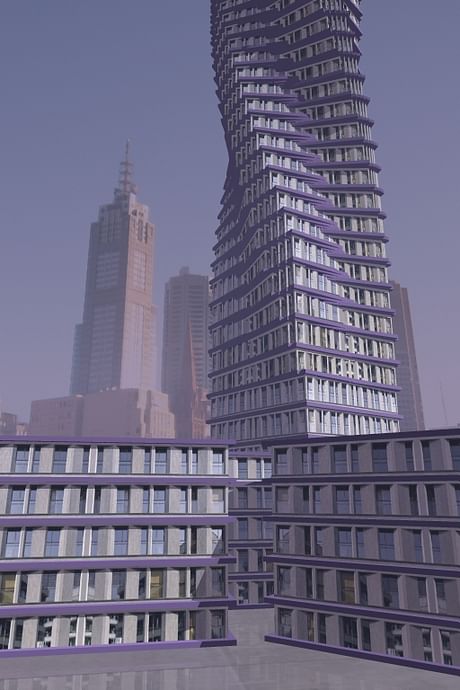 Twisting building proposal for a client from italy 