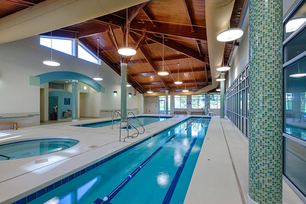Residents are offered a 2-lane lap pool, an exercise pool, and the heated jacuzzi