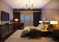 Master bedroom: 3D architectural rendering