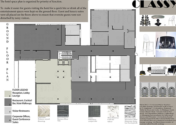 Floor plan for main lobby