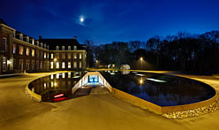 James Bond-style Pond and Parking Garage Entrance by HOSPER