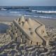 A modernist-inspired sandcastle by sculptor Calvin Seibert. Photo © Calvin Seibert.