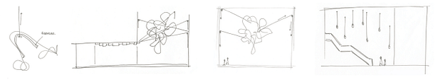 Installation sketches, showing 'pulley technique'.