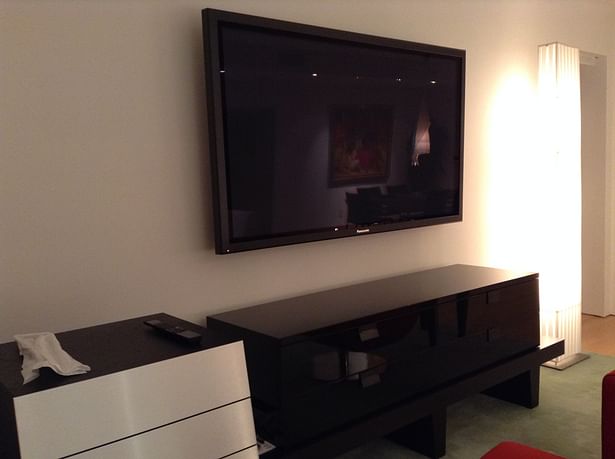 Panasonic 85' Broadcast Grade Plasma Display, BeoSystem 1, SONANCE in wall Performance Invisible Series Speakers, BeoLab 2 Subwoofer, LUTRON, Private Home Theater Installation, Coconut Grove Miami by dmg Martinez Group