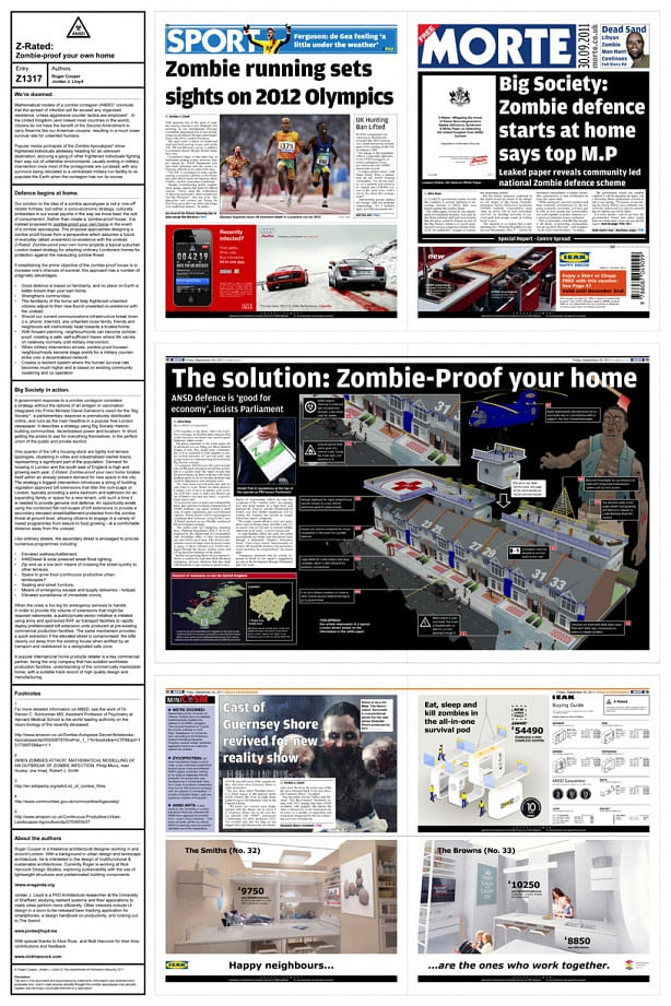 Honorable Mention, ZSHC Choice/Best Bug In Award: Z-Rated Zombie Proof Your Own Home by Jordan Lloyd and Roger Cooper (UK)