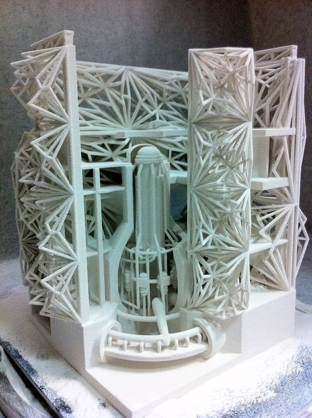 Section Cutaway model of Transformed Reactor (Zcorp 3d Print)01