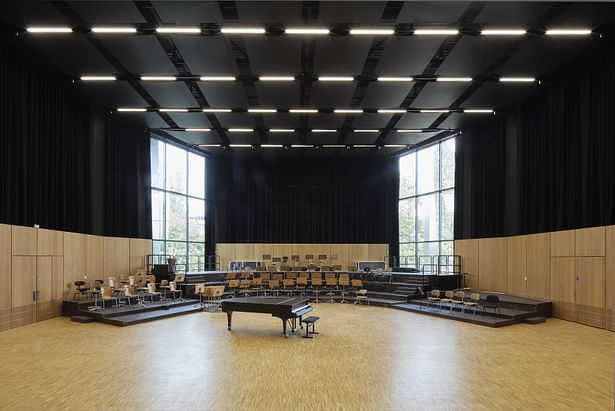 Palais de la Musique et des Congrès (PMC) Strasbourg – Rehearsal room of the Strasbourg Philharmonic orchestra 