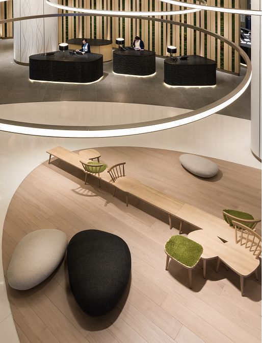 Lobby area in Novotel Century Hong Kong by Aedas Interiors. Photo: Aedas.