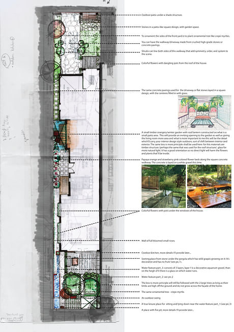 residential landscape design in Melbourn. sketch #2