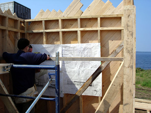 Canted West Wall w/ Diagonal Sheathing