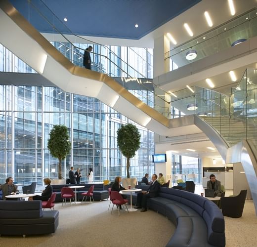 KPMG's new headquarters, located at Canary Wharf, was designed by KPF.