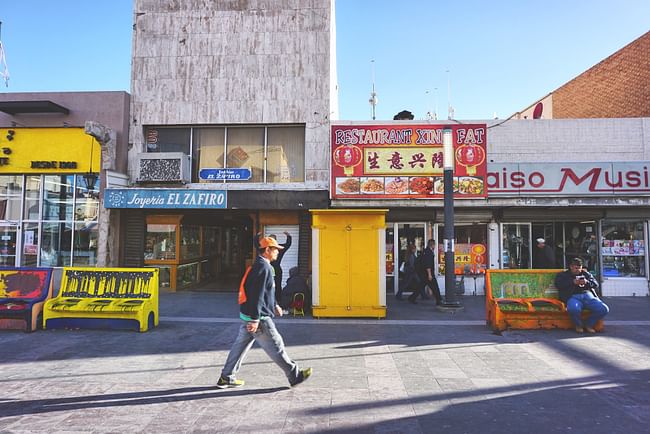Street life and architecture in Juarez 